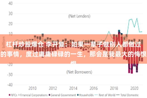 杠杆炒股爆仓 李开复：如果一辈子做别人都做过的事情，度过庸庸碌碌的一生，那会是我最大的悔恨