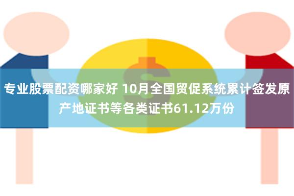 专业股票配资哪家好 10月全国贸促系统累计签发原产地证书等各类证书61.12万份