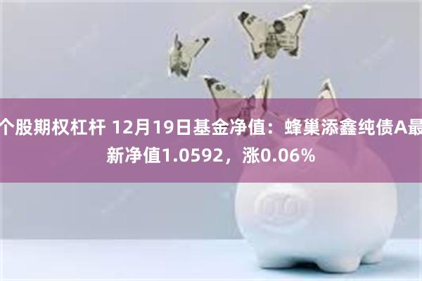 个股期权杠杆 12月19日基金净值：蜂巢添鑫纯债A最新净值1.0592，涨0.06%