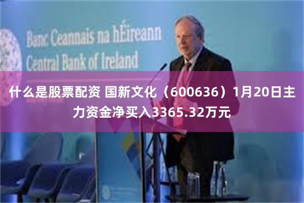 什么是股票配资 国新文化（600636）1月20日主力资金净买入3365.32万元